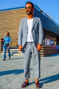 シアサッカージャケットスタイル